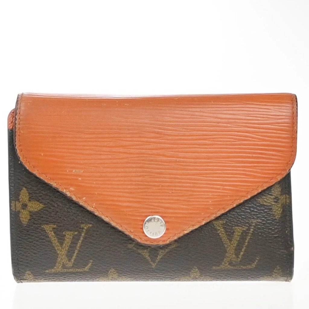 Louis Vuitton Marie Compact Wallet Monogram Leather Orange Brown M60495 04kp385